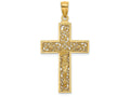 FJC Finejewelers 14k Yellow Gold Crucifix On Swirl Cross Charm