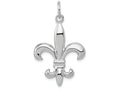 FJC Finejewelers 14k White Gold Solid Polished 3dimensional Fleur De Lis Charm