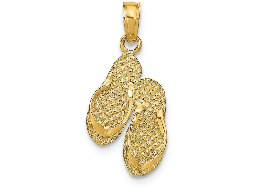 FJC Finejewelers 14k Yellow Gold Marco Island On Double Flip-flop Charm