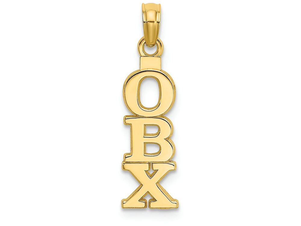 FJC Finejewelers 14k Yellow Gold Obx - Vertical- Outer Banks Charm