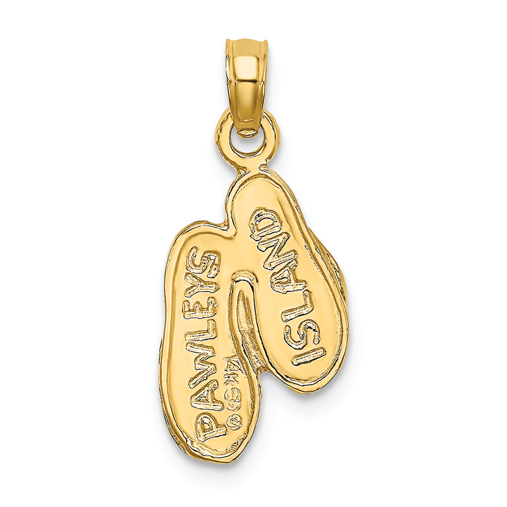 FJC Finejewelers 14k Yellow Gold Pawleys Island Double Flip-flopsc - South Carolina Charm