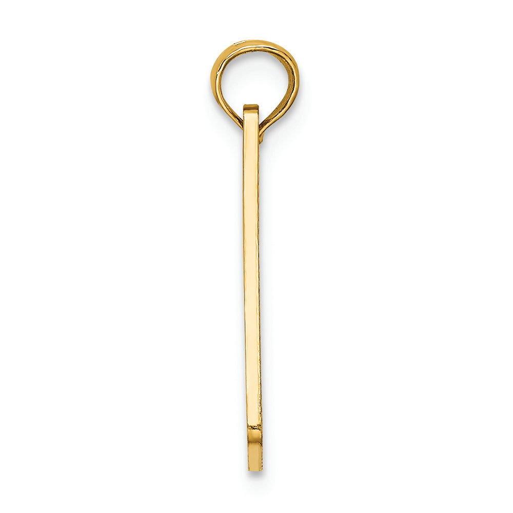 FJC Finejewelers 14k Yellow Gold Small Fl-sanibel License Plate Charm