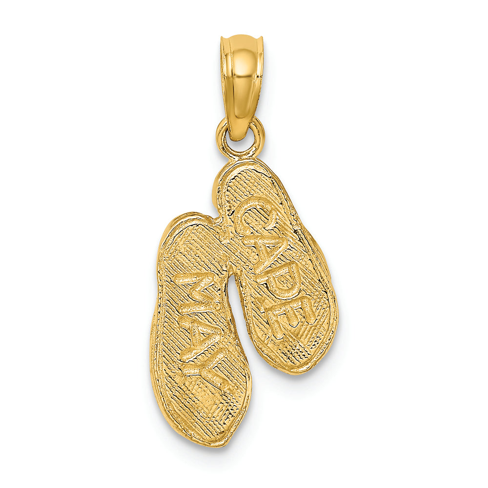 FJC Finejewelers 14k Yellow Gold Cape May Double Flip-flop Charm