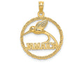 FJC Finejewelers 14k Yellow Gold Jamaica with Bird In Round Frame Charm