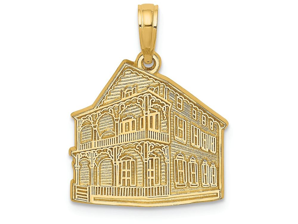 FJC Finejewelers 14k Yellow Gold The Pink House-cape May Nj Charm