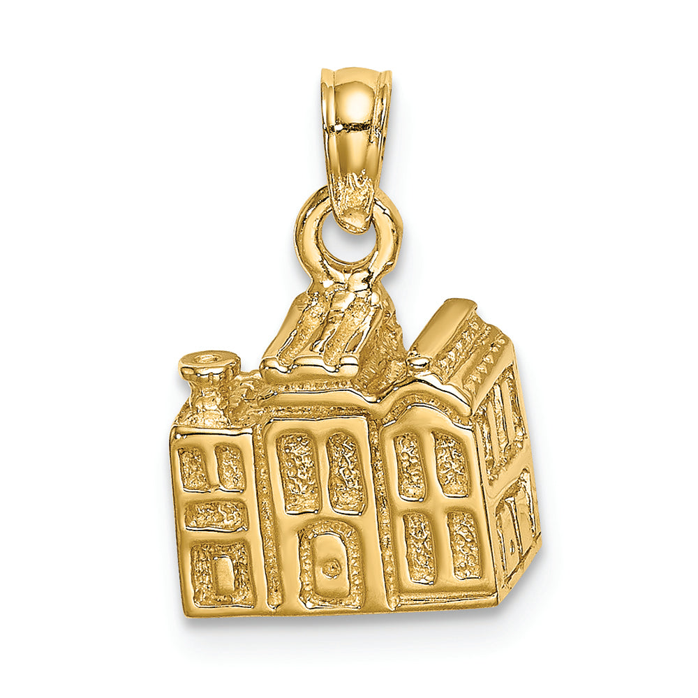 FJC Finejewelers 14k Yellow Gold 3d Charleston Rainbow Row Buildings Charm