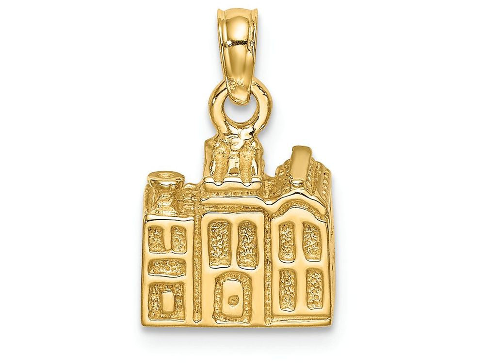FJC Finejewelers 14k Yellow Gold 3d Charleston Rainbow Row Buildings Charm