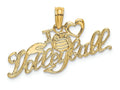 FJC Finejewelers 14k Yellow Gold I "heart" Volleyballtalking Charm