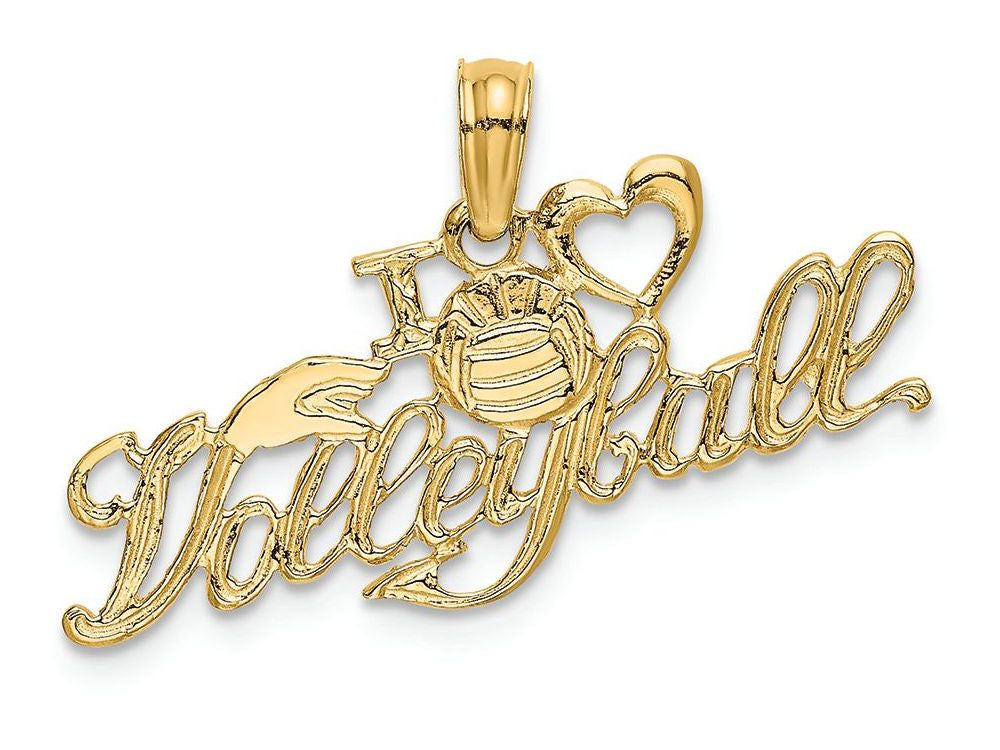 FJC Finejewelers 14k Yellow Gold I "heart" Volleyballtalking Charm