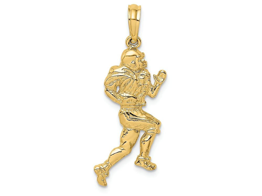 FJC Finejewelers 14k Yellow Gold Football Player Running2 Of 2hp Charm