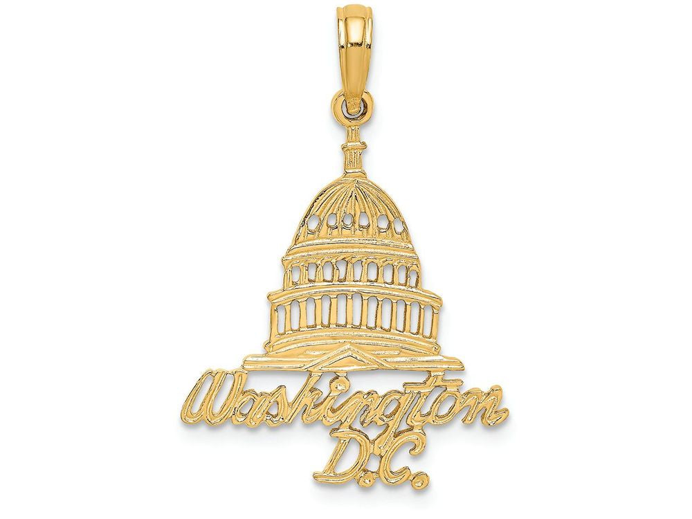 FJC Finejewelers 14k Yellow Gold Washington D.c. Capitol Building Charm