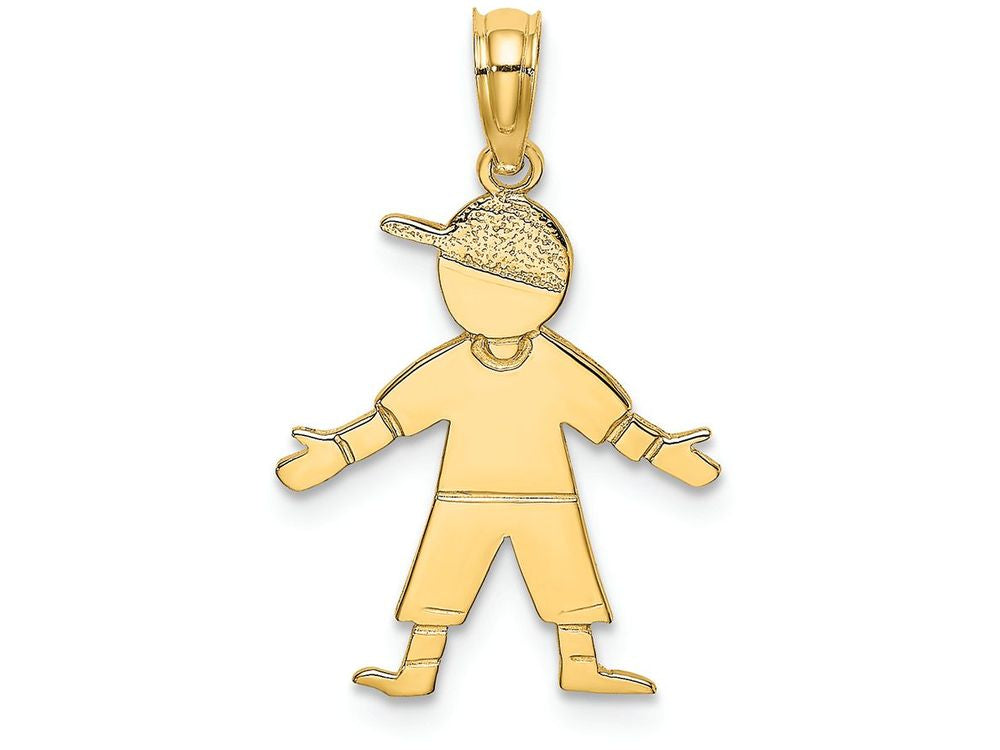FJC Finejewelers 14k Yellow Gold Boy with Baseball Cap Charm
