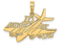 FJC Finejewelers 14k Yellow Gold I'd Rather Be Flying Charm