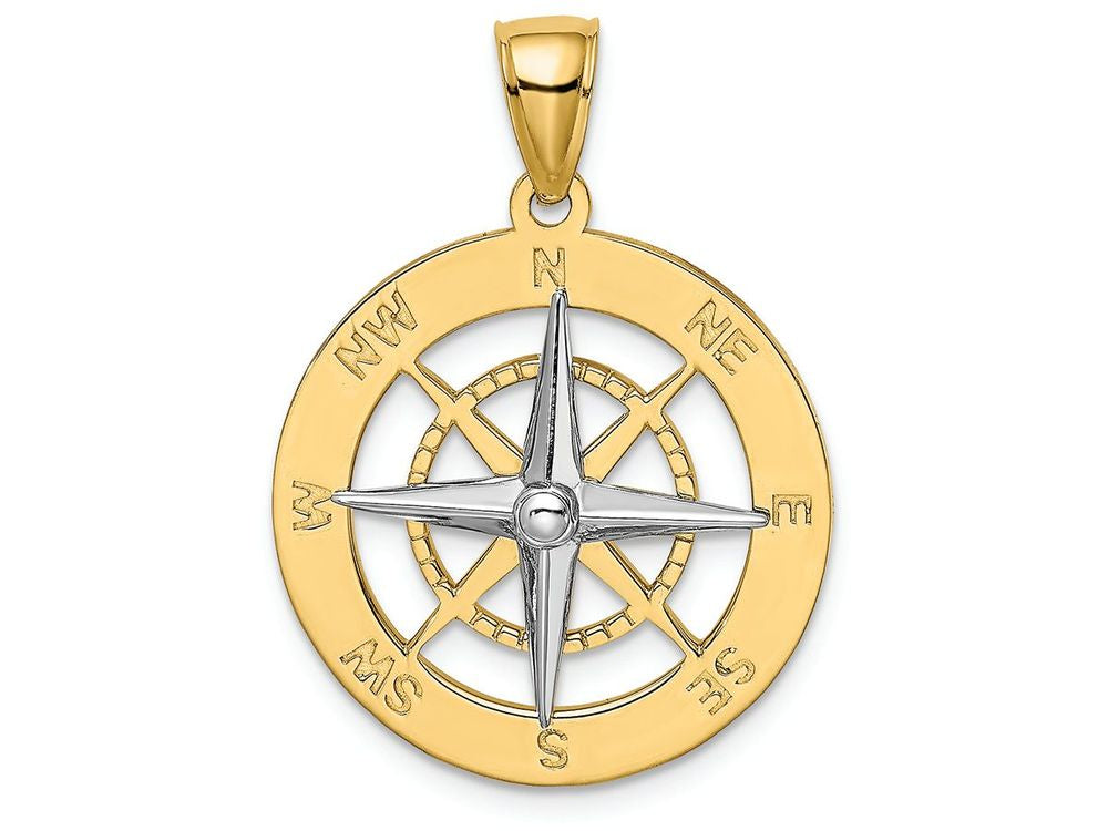 FJC Finejewelers Nautical Compass White Needle Charm