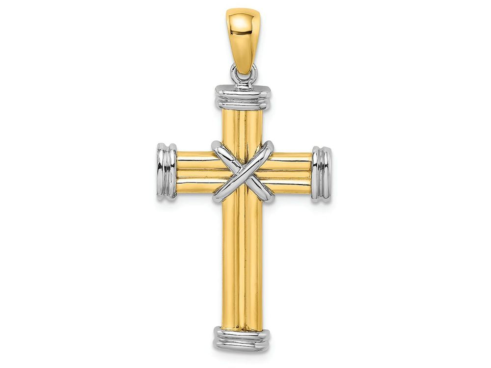 FJC Finejewelers Yellow Cross "x" Center And Double Endcapstwo-co Charm