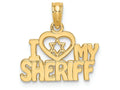 FJC Finejewelers 14k Yellow Gold I Love My Sheriff Charm