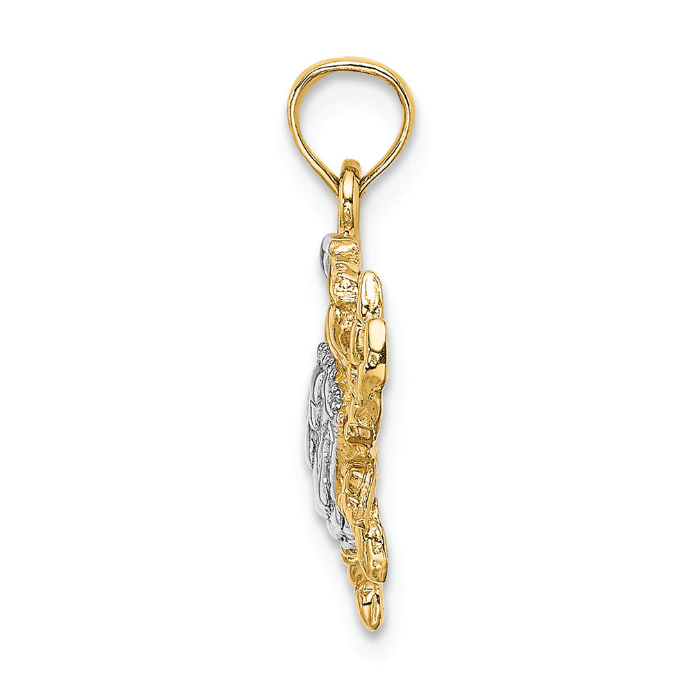 FJC Finejewelers 14k Yellow Gold Tt Blue Crab Two-color Charm