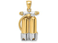 FJC Finejewelers 14k Two-tone Gold 3d Double Scuba Tanks with Air Hose Charm