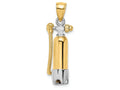 FJC Finejewelers 14k Two-tone Gold 3d Single Scuba Tank with Air Hose Charm