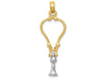 FJC Finejewelers 14k Two-tone Gold 3d Stethoscope Charm