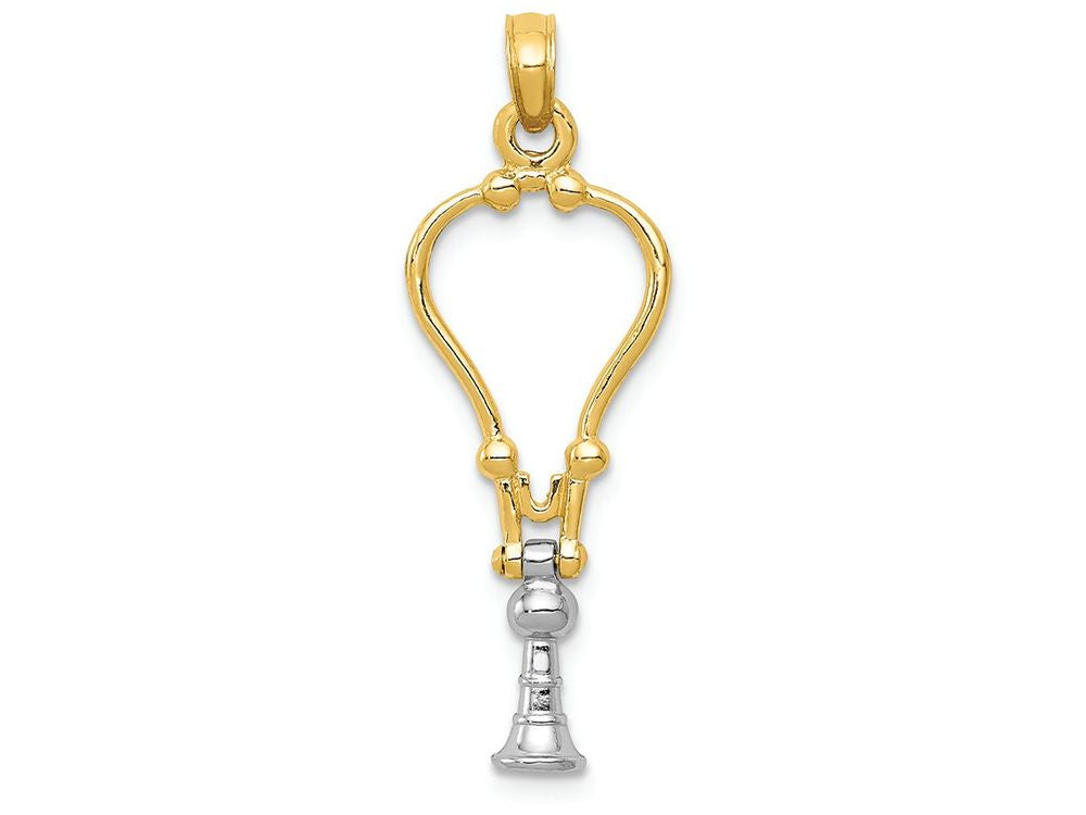 FJC Finejewelers 14k Two-tone Gold 3d Stethoscope Charm
