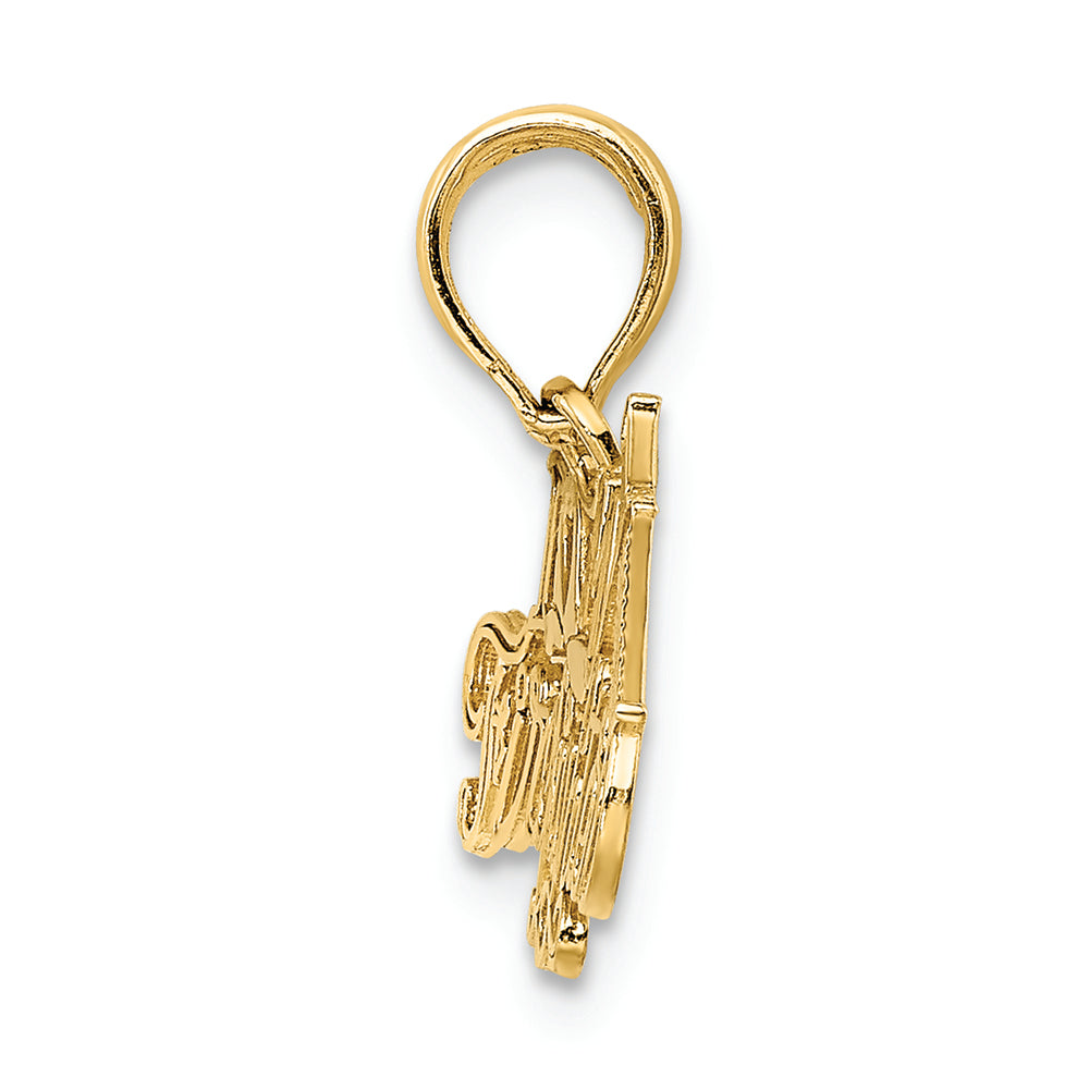 FJC Finejewelers 14k Yellow Gold I Love My Firefighter Charm