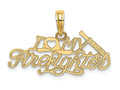FJC Finejewelers 14k Yellow Gold I Love My Firefighter Charm