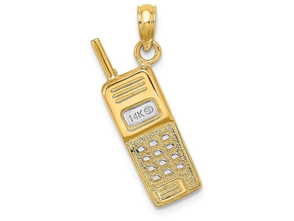 FJC Finejewelers 14k Two-tone Gold 3d Cell Phonetwo-color Charm
