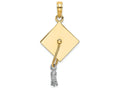 FJC Finejewelers 14k Two-tone Gold 3d Graduation Cap Moveable Tassle Charm