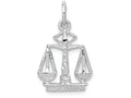 FJC Finejewelers 14k White Gold Polished Flat-backed Small Scales Of Justice Charm