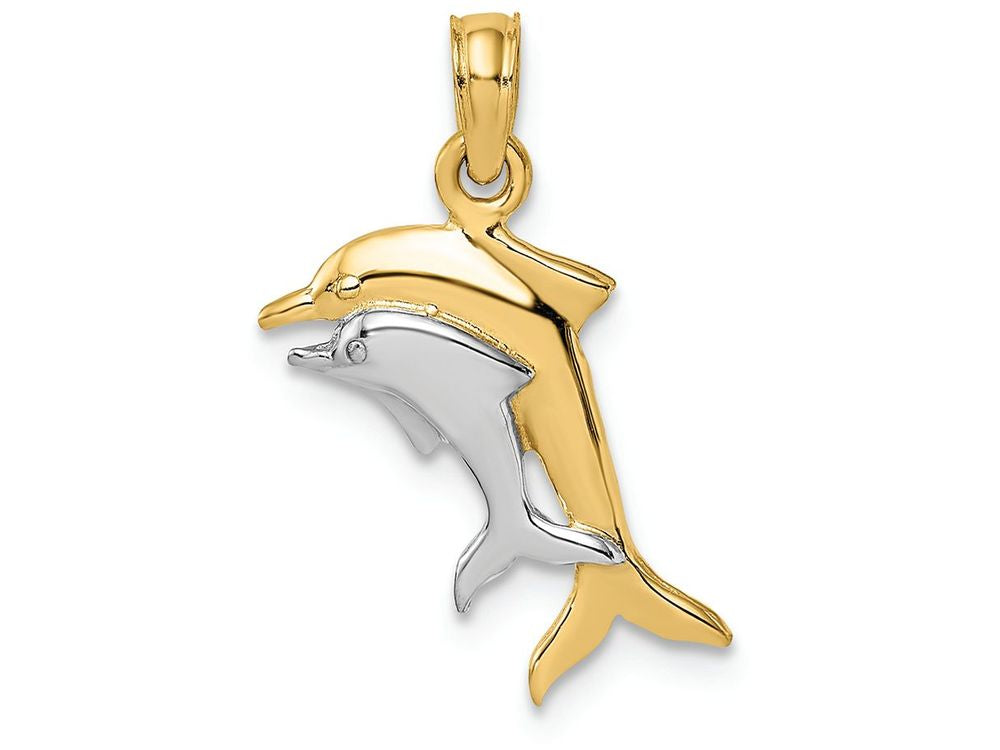 FJC Finejewelers Double Dolphins Two-color Charm