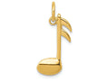 FJC Finejewelers 14k Yellow Gold Polished Flat-backed Musical Note Charm