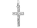 FJC Finejewelers 14k White Gold Small Crucifix Block Cross Charm