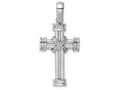FJC Finejewelers 14k White Gold Cross with Double "x" Center Triple Charm