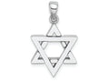 FJC Finejewelers 14k White Gold 3d Jewish Star Of David Charm