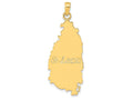 FJC Finejewelers 14k Yellow Gold St. Lucia Island Charm