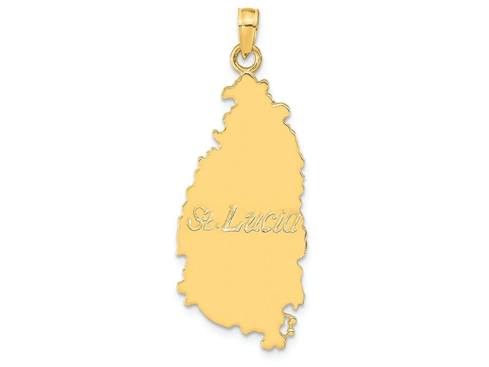 FJC Finejewelers 14k Yellow Gold St. Lucia Island Charm