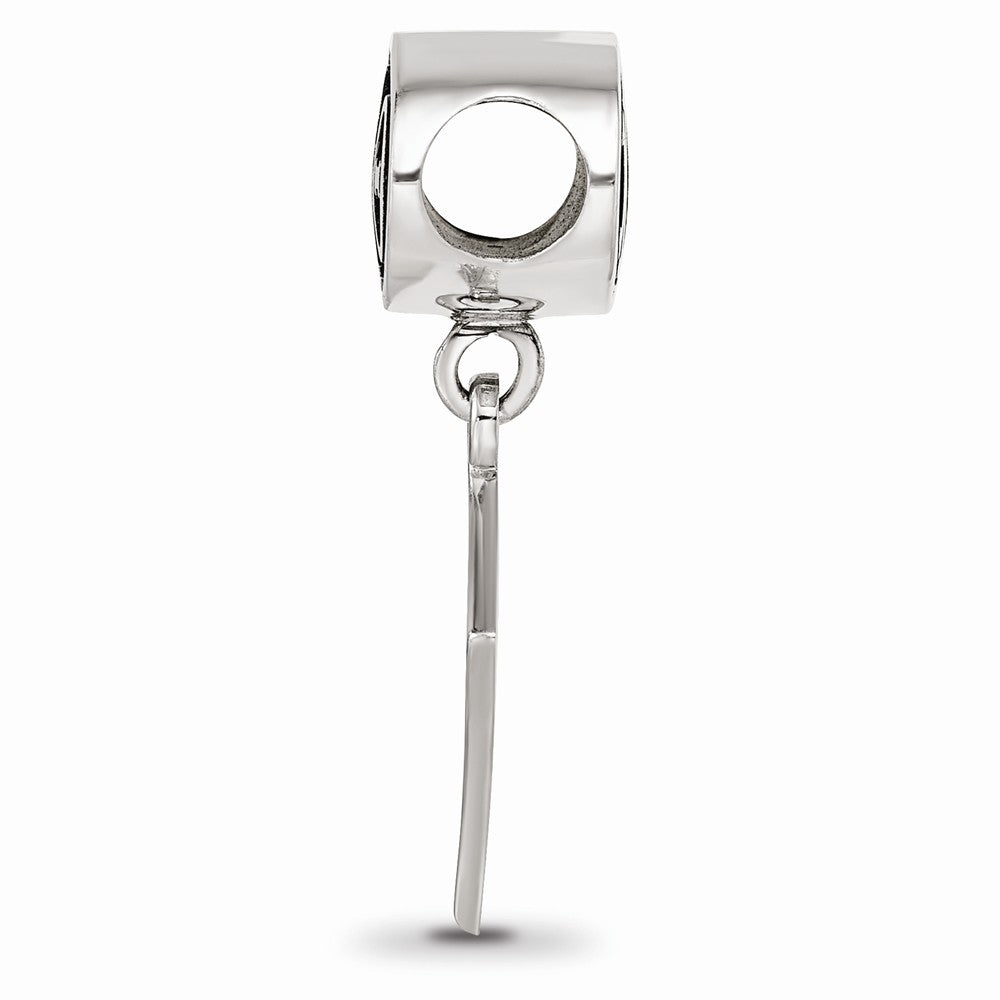 LogoArt Sterling Silver Kappa Alpha Theta Oval Bead Charm Kite Dangle Bead Charm