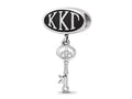 LogoArt Sterling Silver Kappa Kappa Gamma Oval Bead Charm Key Dangle Bead Charm