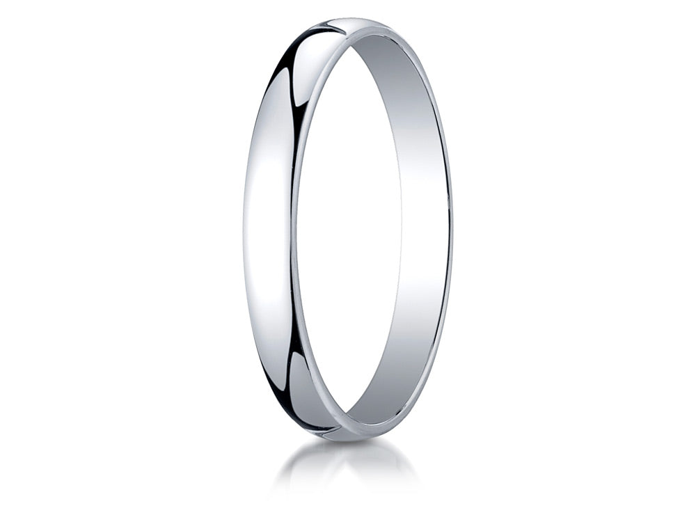 Benchmark 14k White Gold 3.0mm Low Dome Light Ring
