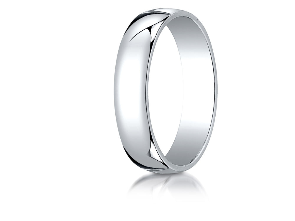 Benchmark 14k White Gold 5.0mm Low Dome Light Ring