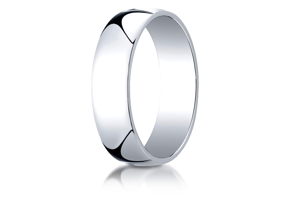 Benchmark 14k White Gold 6.0mm Low Dome Light Ring