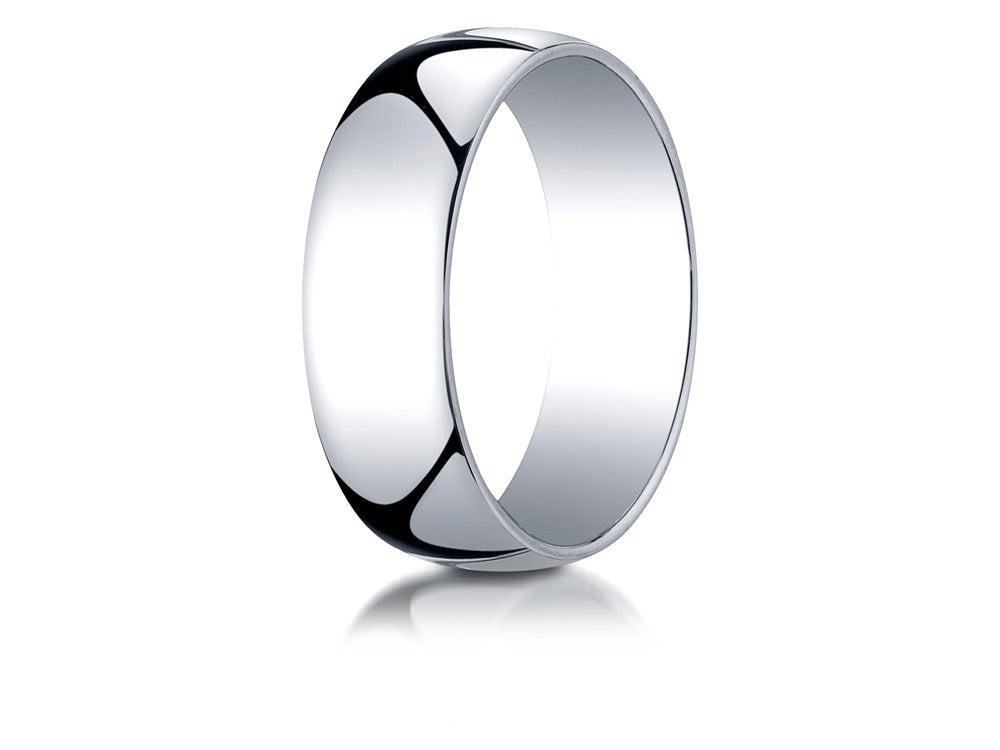 Benchmark 14k White Gold 7.0mm Low Dome Light Ring