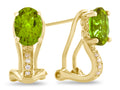 LALI Classics 14k Yellow Gold Peridot Oval Earrings