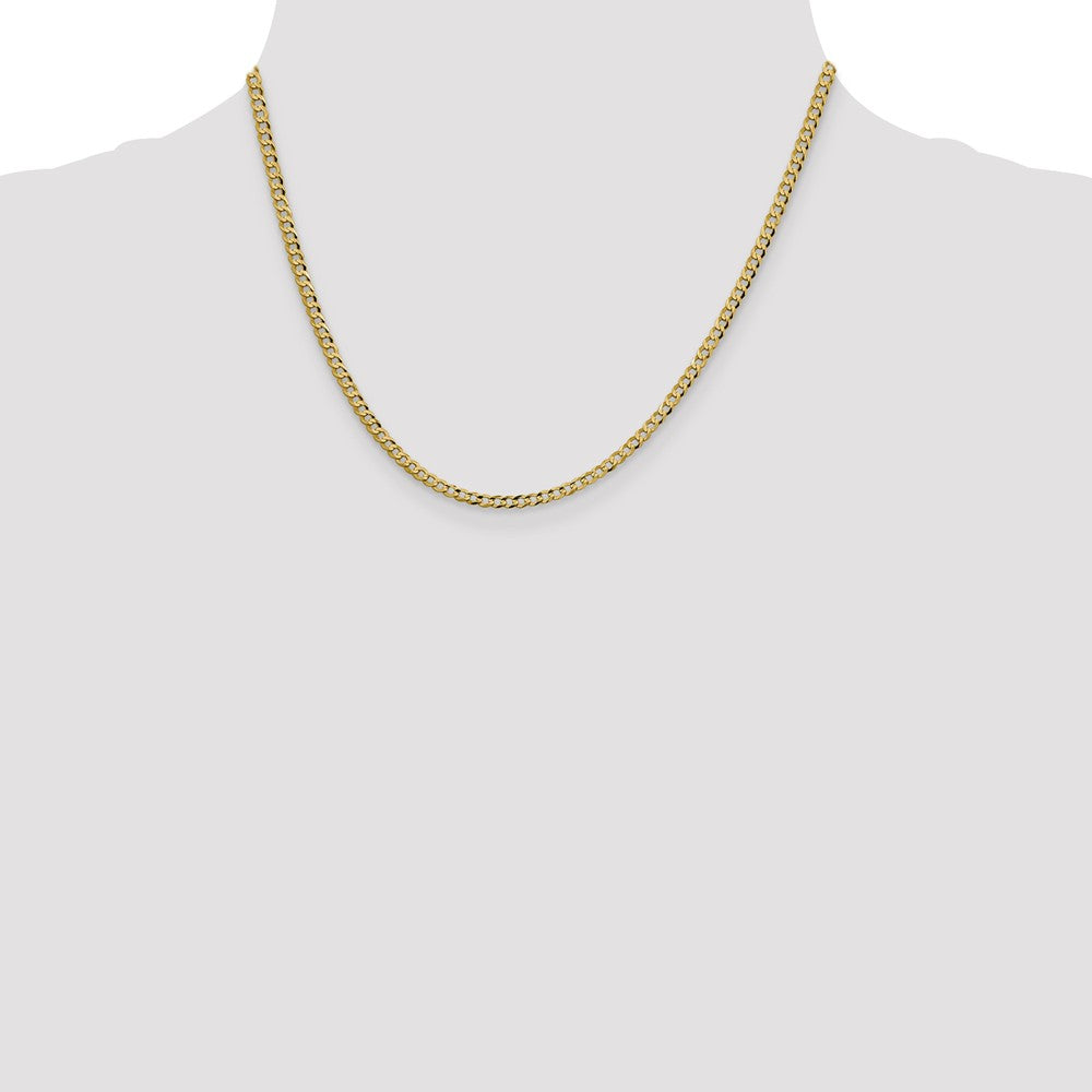 FJC Finejewelers 14 kt Yellow Gold 3.1mm Solid Polished Light Flat Cuban Chain