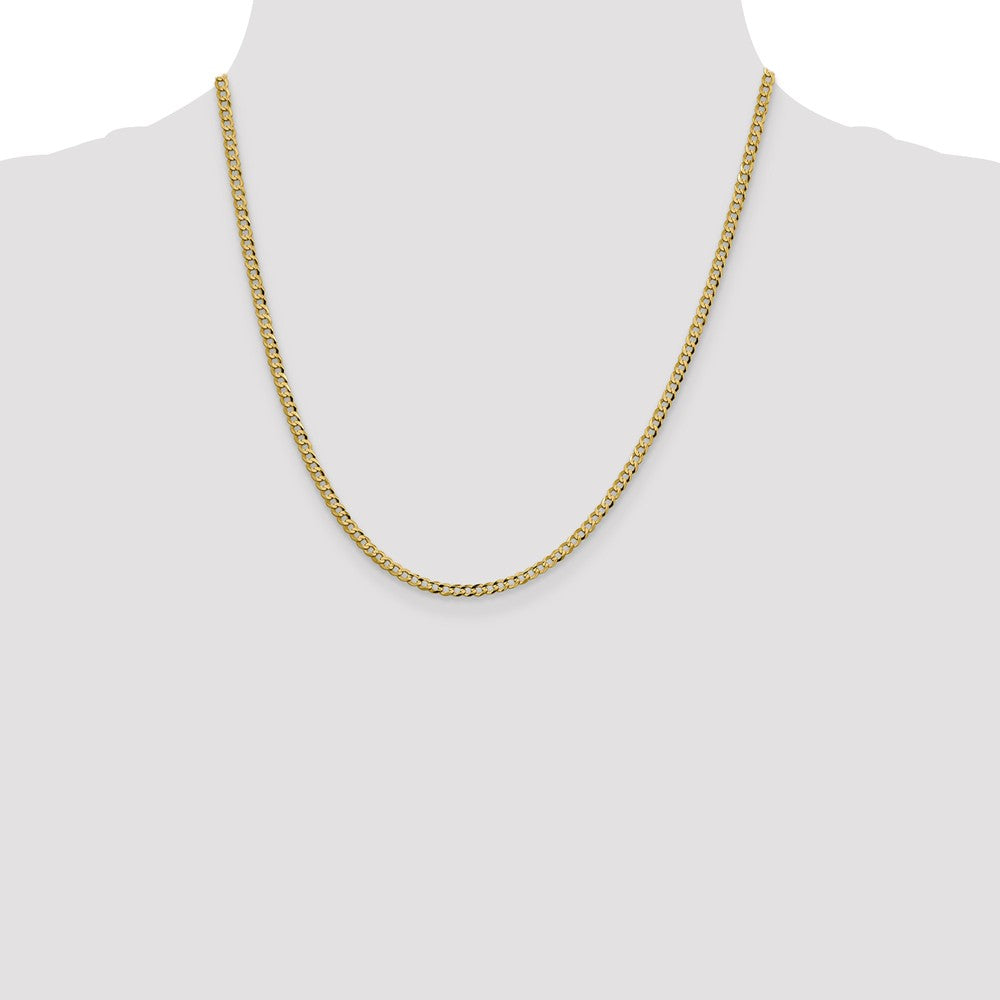 FJC Finejewelers 14 kt Yellow Gold 3.1mm Solid Polished Light Flat Cuban Chain