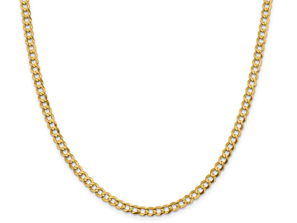 FJC Finejewelers 14 kt Yellow Gold 4.7mm Solid Polished Light Flat Cuban Chain