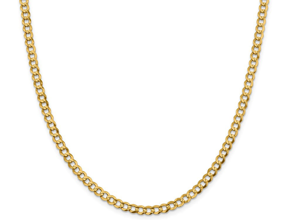 FJC Finejewelers 14 kt Yellow Gold 4.7mm Solid Polished Light Flat Cuban Chain