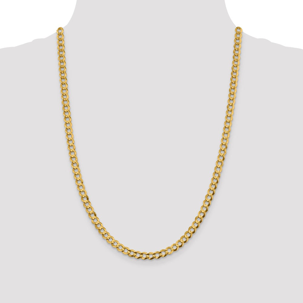 FJC Finejewelers 14 kt Yellow Gold 5.9mm Solid Polished Light Flat Cuban Chain
