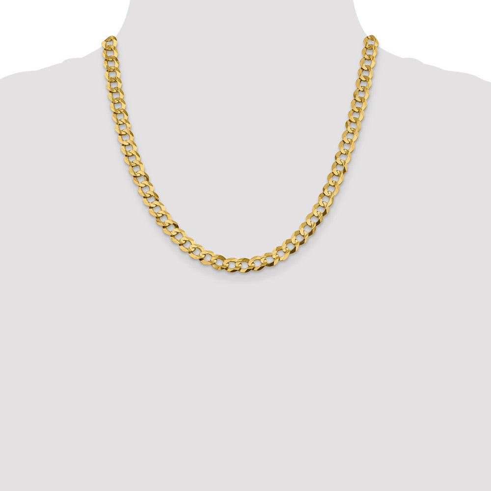 FJC Finejewelers 14 kt Yellow Gold 8.3mm Solid Polished Light Flat Cuban Chain